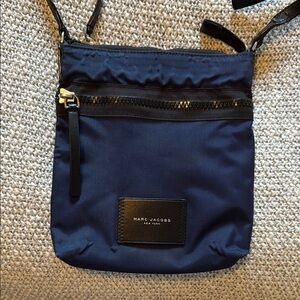 Marc Jacobs Navy Blue Crossbody Bag with Minimalist Design